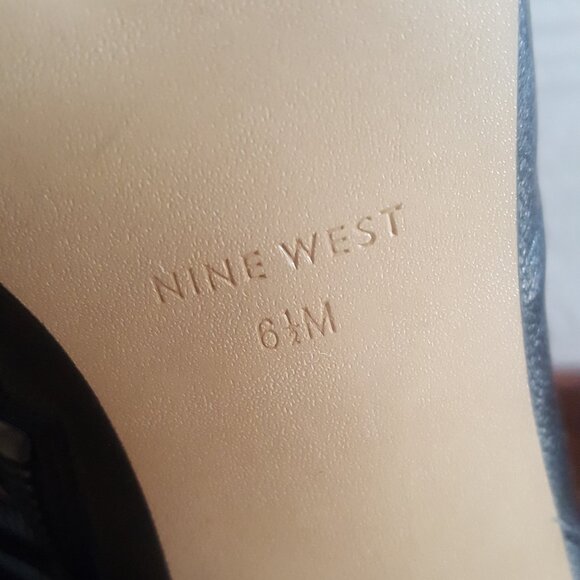 Nine West over the knee laced up leather boots - Picture 10 of 11